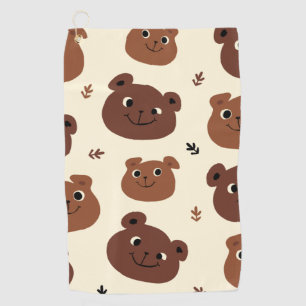 Serviette De Golf Visage drôle d'ours