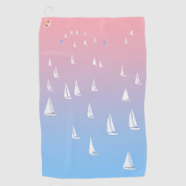 Serviette De Golf Voiliers de course en haute mer