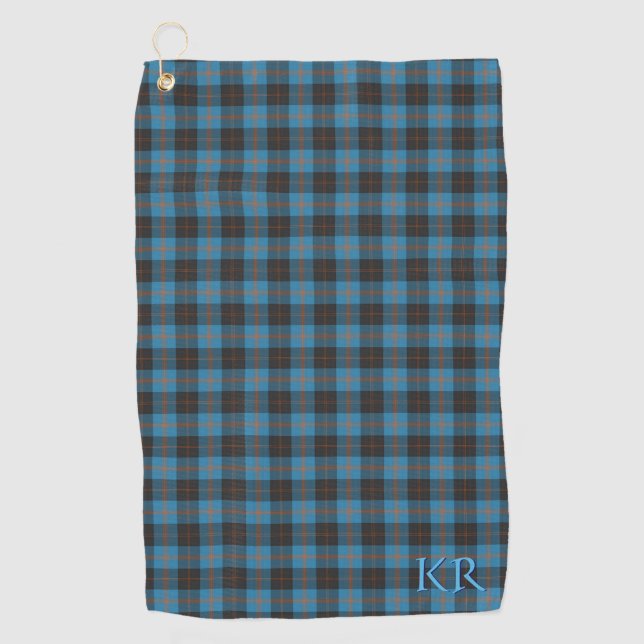 Serviette De Golf Vos initiales sur Angus District tartan antique (Devant)