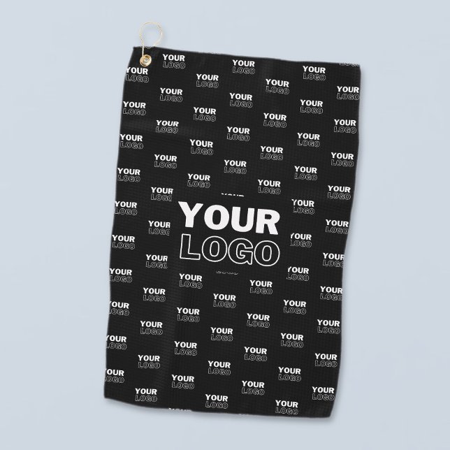 Serviette De Golf Votre logo et votre logo de répétition Arrière - p (Créateur téléchargé)