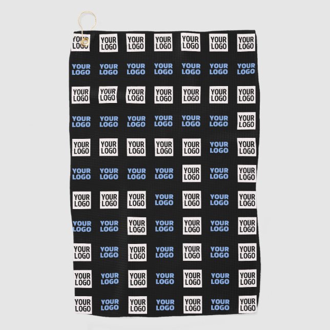 Serviette De Golf Votre logo ou image téléchargée | Motif géométriqu (Devant)