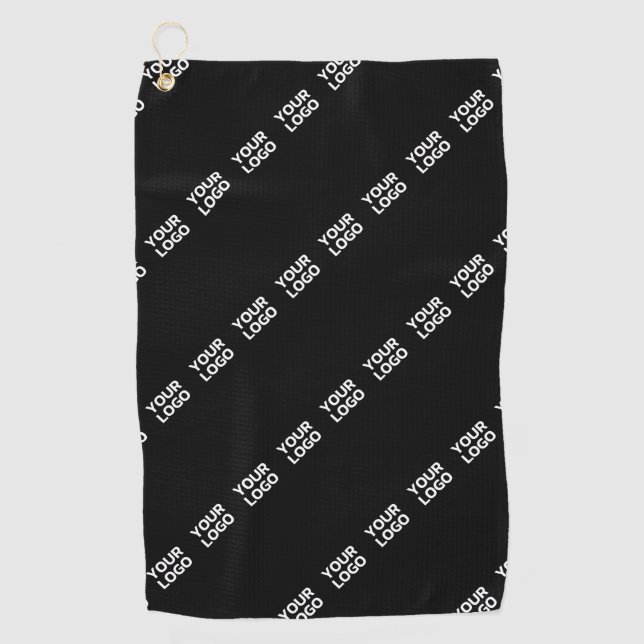 Serviette De Golf Votre logo, votre design ou votre photo en diagona (Devant)