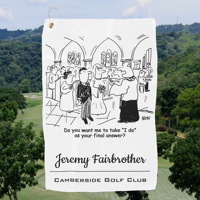 Serviette De Golf Vows mariages - Je fais comme la réponse finale dr (Créateur téléchargé)