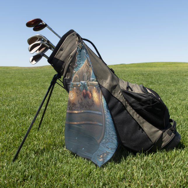 Serviette De Golf Voyage festif de Noël au Labrador (Vert)