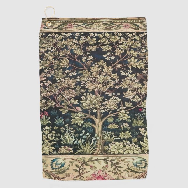 Serviette De Golf Willam Morris de beaux designs et créations, Vint (Devant)