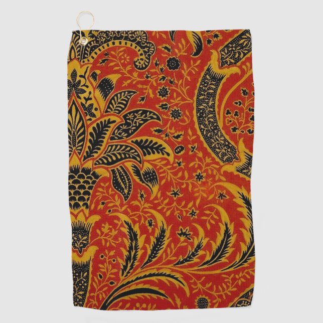 Serviette De Golf William Morris Inde Floral rouge (Devant)