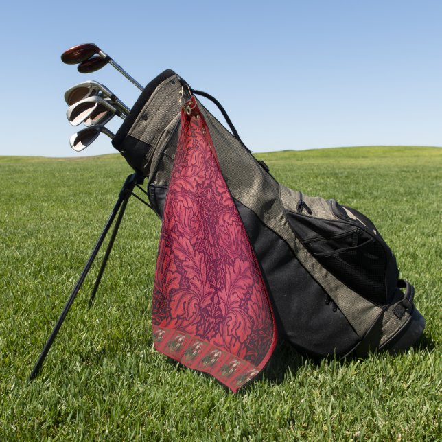 Serviette De Golf William * Morris Père Noël Noël (Vert)