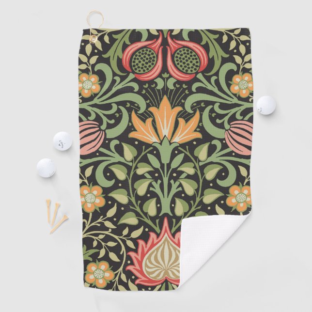 Serviette De Golf William Morris Persian Floral Antique (En situation)