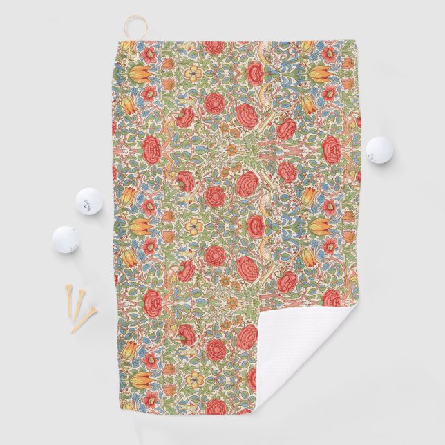 Serviette De Golf William Morris "Rose" (En situation)