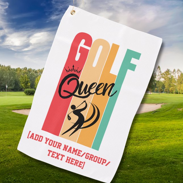 Serviette De Golf Women's GOLF QUEEN Nom personnalisé Golf Serviette (Créateur téléchargé)