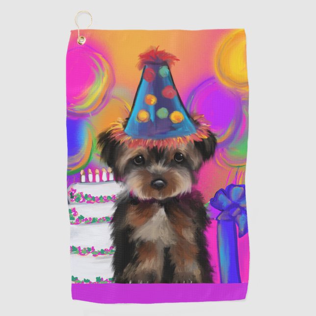 SERVIETTE DE GOLF YORKIE POO            (Devant)