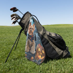 Serviette De Golf Yorkshire Terrier Halloween Éffrayant