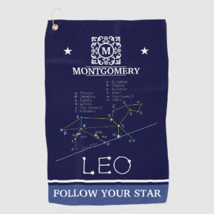 Serviette De Golf Zodiac Constellation Leo