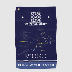 Serviette De Golf Zodiac Constellation Virgo