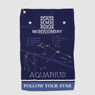 Serviette De Golf Zodiaque Aquarius