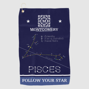 Serviette De Golf Zodiaque Pisces