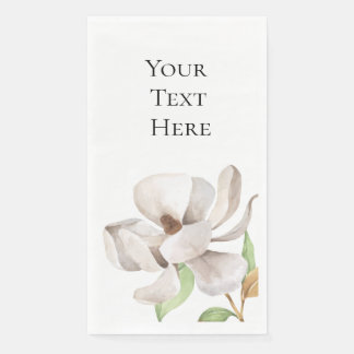 Serviette de guest en papier aquarelle Magnolia él