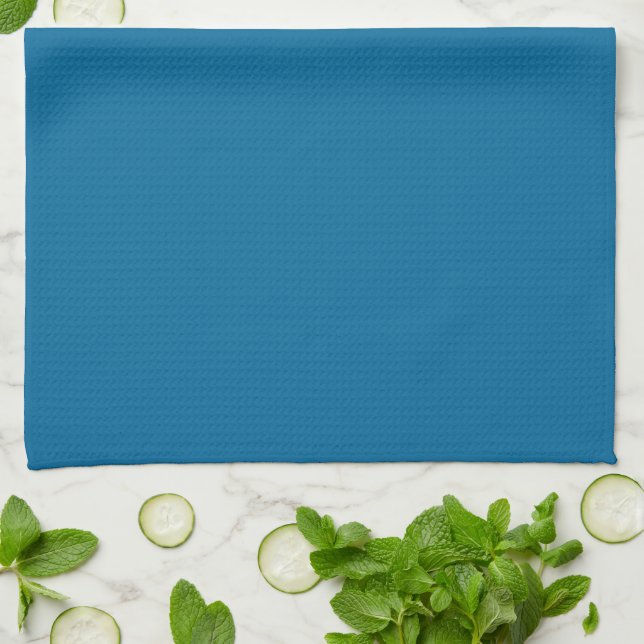 Serviette de l'arbre de Noël personnalisée Bleu Se (Plié)