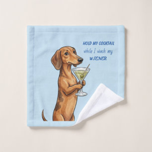 Serviette de lavage pour cocktail teckel