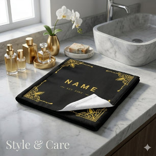 Serviette de luxe premium avec nom personnalisé