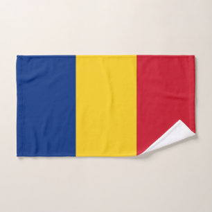 Serviette de main avec le drapeau de la Roumanie