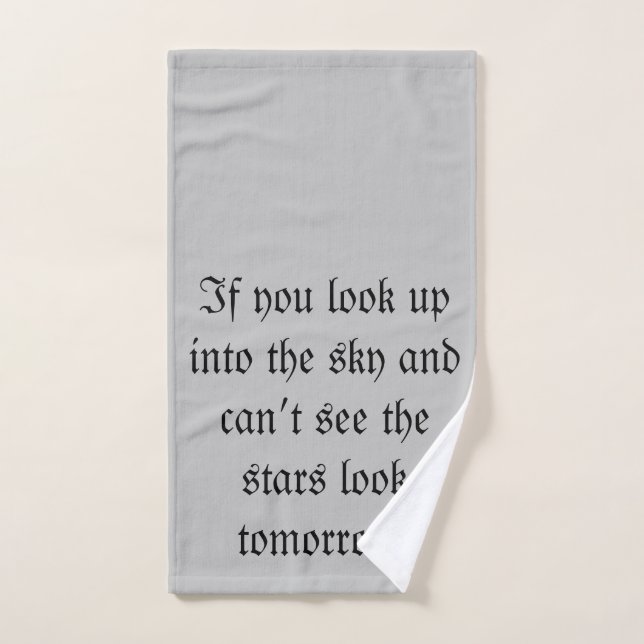 Serviette de main de citation de CIEL (Serviette à main)