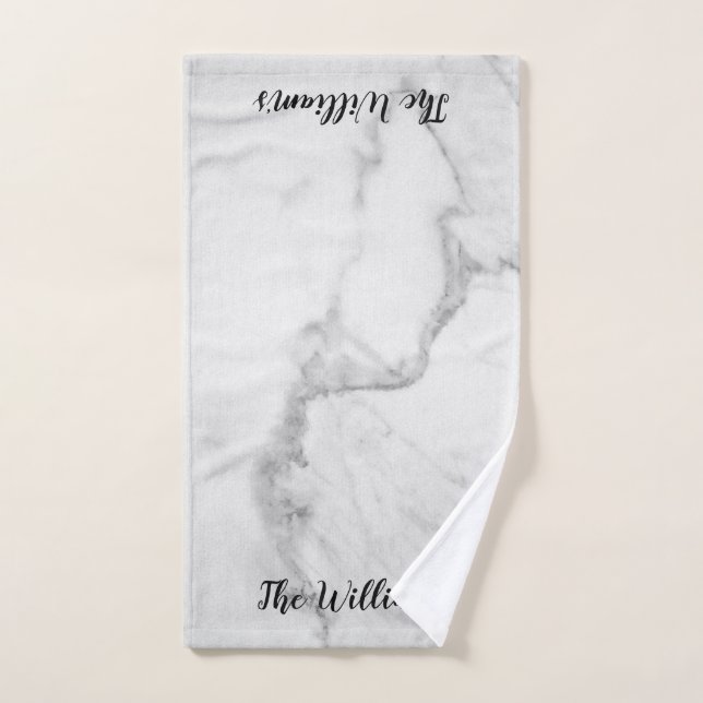 Serviette de main décorée d'un monogramme de (Serviette à main)