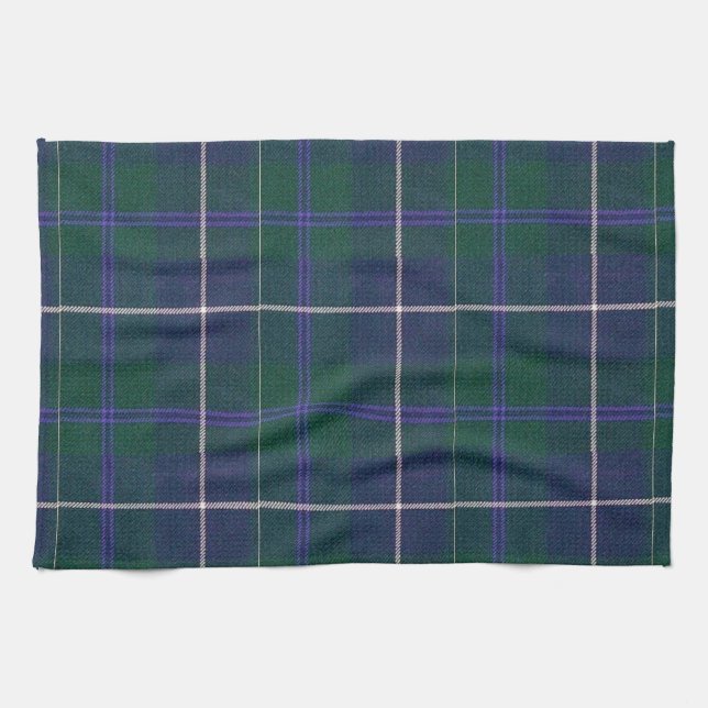 Serviette de main moderne de plaid de tartan de (Horizontal)