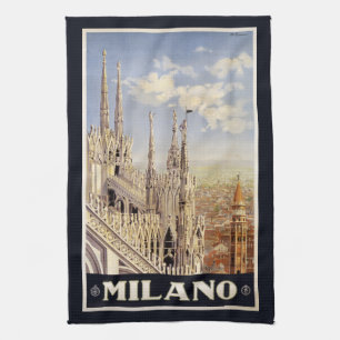 Serviette de main vintage de Milan Milan Italie