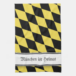 Serviette de maison avec drapeau de Munich