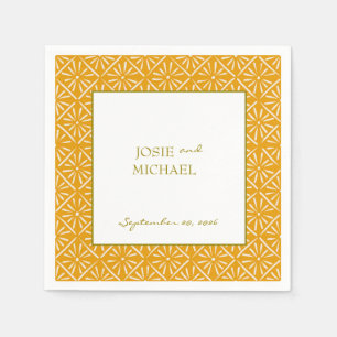 Serviette de mariage géométrique en papier