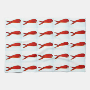 serviette de motif de poissons