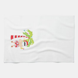 Serviette de Noël avec Père Noël tropical