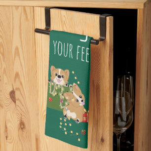 Serviette de Noël de Corgi