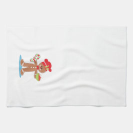 Serviette de Noël de garçon de pain d'épice