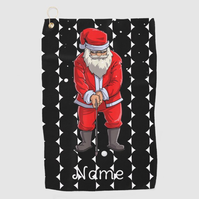 Serviette de Noël de golf pour Golfer avec Père No (Devant)