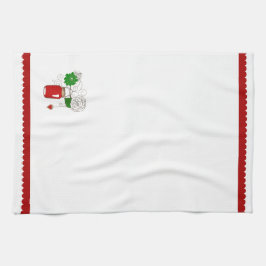 Serviette de Noël de pot de maçon de pays