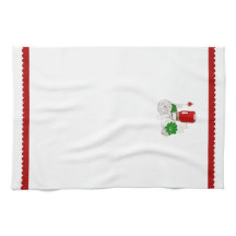Serviette de Noël de pot de maçon de pays