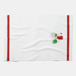 Serviette de Noël de pot de maçon de pays