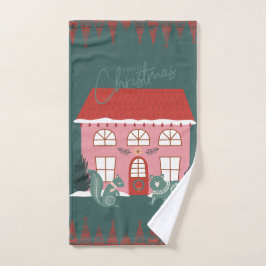 Serviette de Noël, Motif scandinave, Animaux