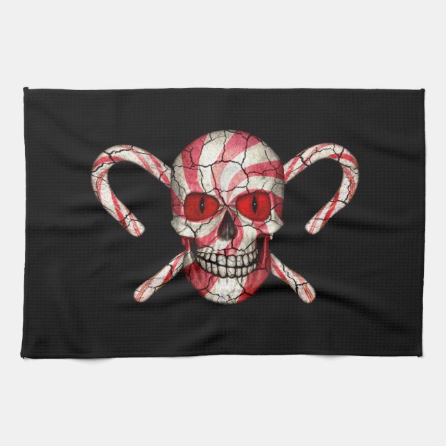 Serviette de Noël pour le crâne à sucre Sucre de c (Horizontal)