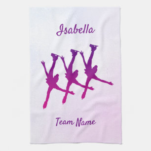 Serviette de patinage synchronisé arabesque violet
