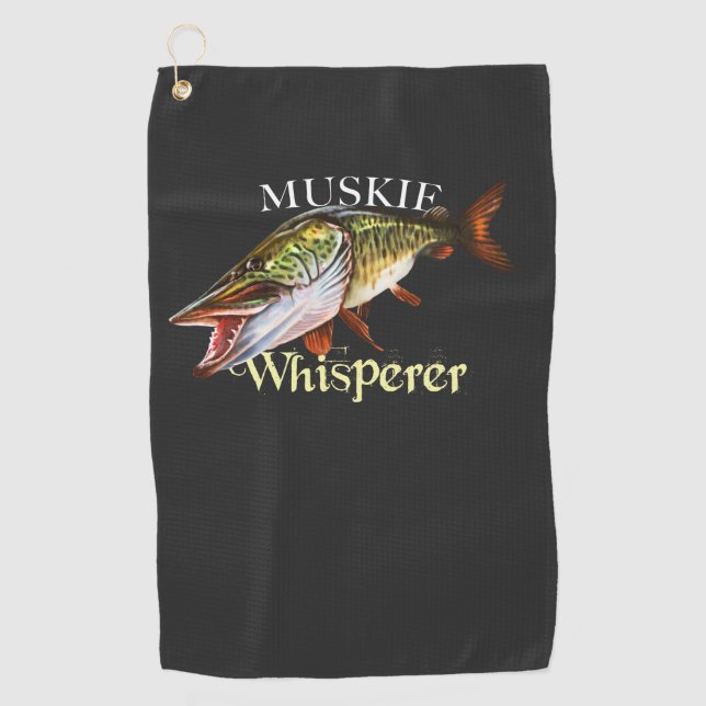 Serviette de pêche Muskie Whisperer (Devant)