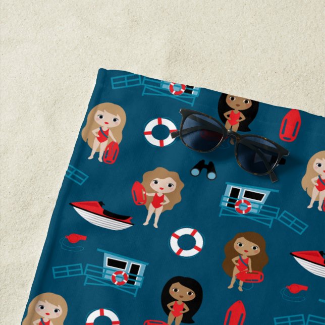 Serviette de plage (En situation)