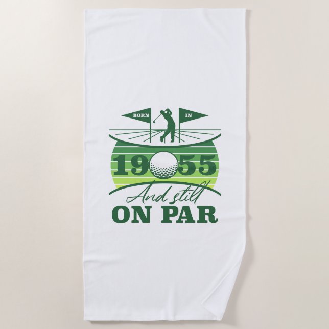 Serviette De Plage 1955 70e anniversaire Humour de golf (Devant)