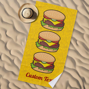 Serviette De Plage 3 Cheeseburgers