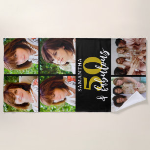 Serviette De Plage 50e anniversaire 6 Collage photo 50 Et fabuleux