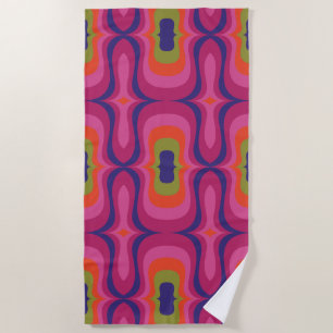 Serviette De Plage 60s les années 70 mod retro motif s