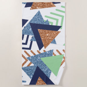 Serviette De Plage 80s Couleur Abstraite Monnaie d'or des Roses de