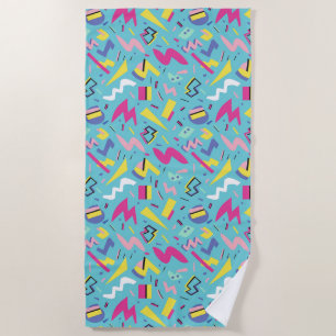Serviette De Plage 90s Retro Pop Art Motif